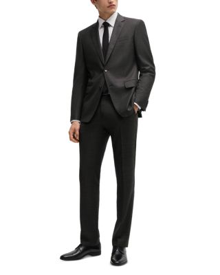 BOSS - H-Huge Weave Textured Wool Slim Fit Suit