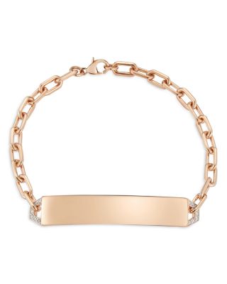 Walters Faith - 18K Rose Gold Carrington Diamond ID Bracelet