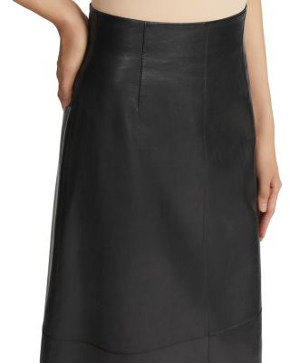 Leather High Waisted A Line Skirt