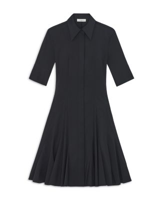 Godet Peplum Shirt Dress