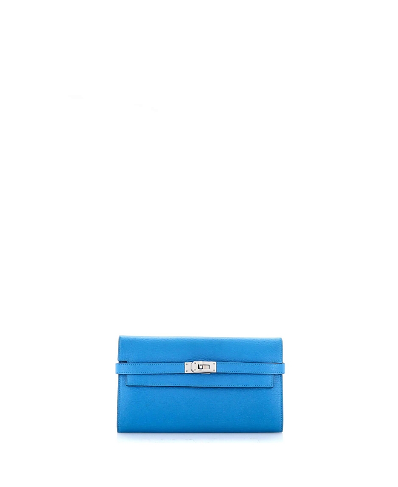 Pre-Owned Hermes Long Kelly Wallet Chevre Mysore