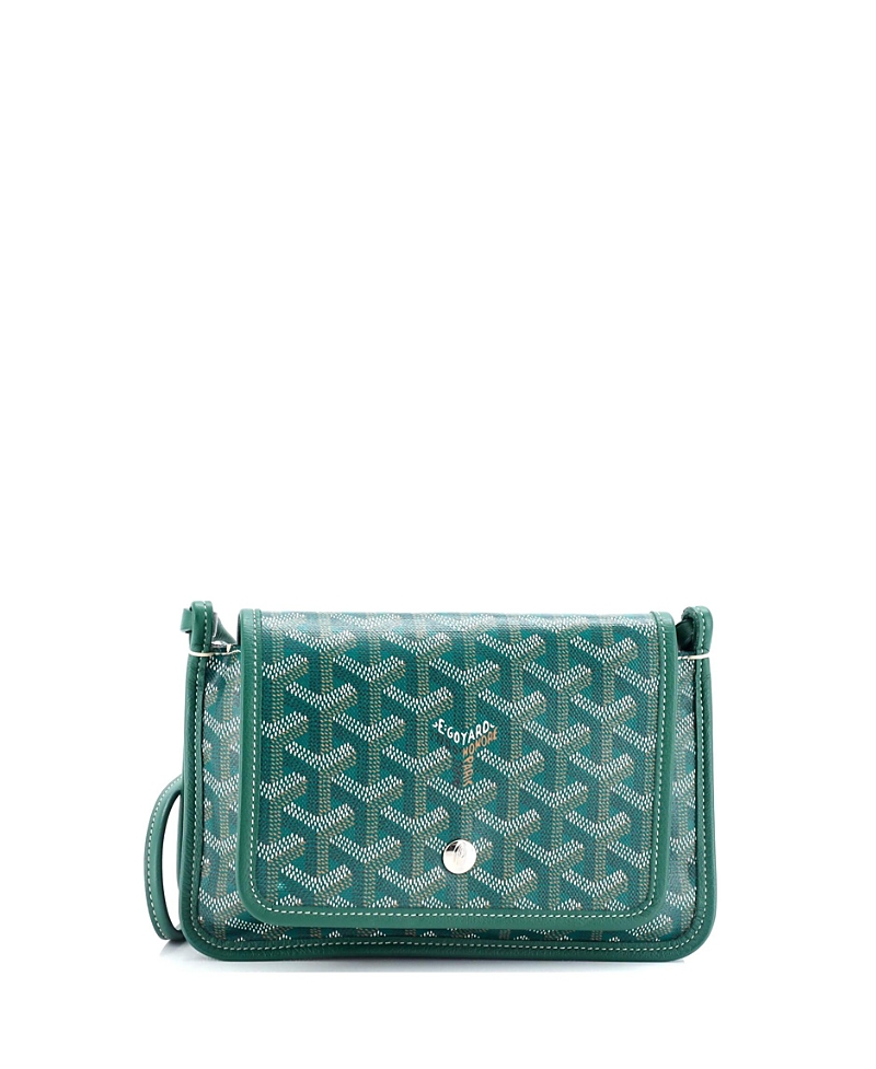 Pre-owned Pre-owned Goyard Goyard Plumet Clutch Wallet Coated Canvas In Green