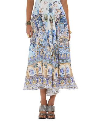 Printed Linen Tie Front Dress in Al Manial Palace Memoirs