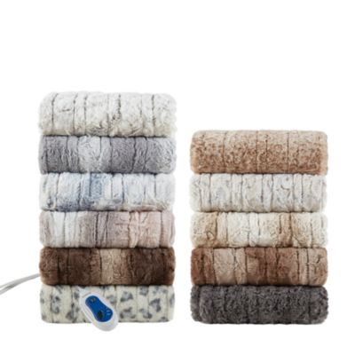 Zuri Oversized Faux Fur Heated Throw, 50" x 70"