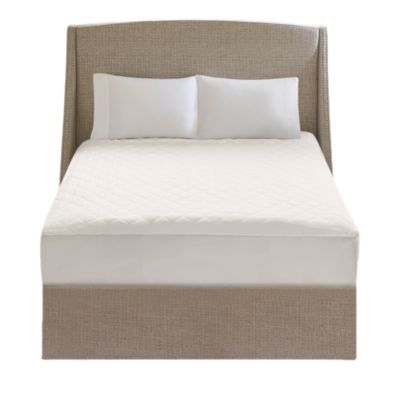 Beautyrest - Cotton Deep Pocket Heated Mattress Pad, Queen