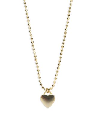 Argento Vivo Heart Ball Chain Pendant Necklace in 18K Gold Plated Sterling Silver, 16-18