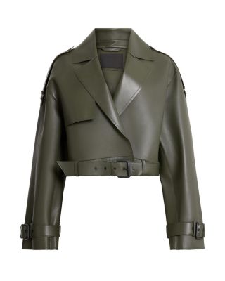 ALLSAINTS Ophelia Cropped Leather Jacket | Bloomingdale's Women