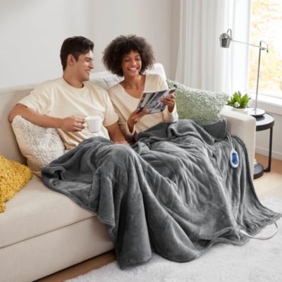 Heated Microlight to Berber Throw, 60" x 70"