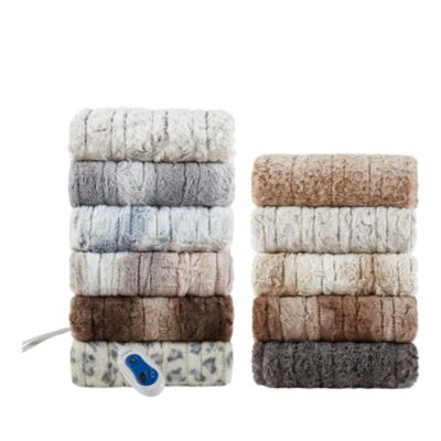 Zuri Oversized Faux Fur Heated Throw, 50&amp;quot; x 70&amp;quot;
