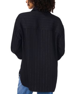 Metallic Pinstriped Shirt