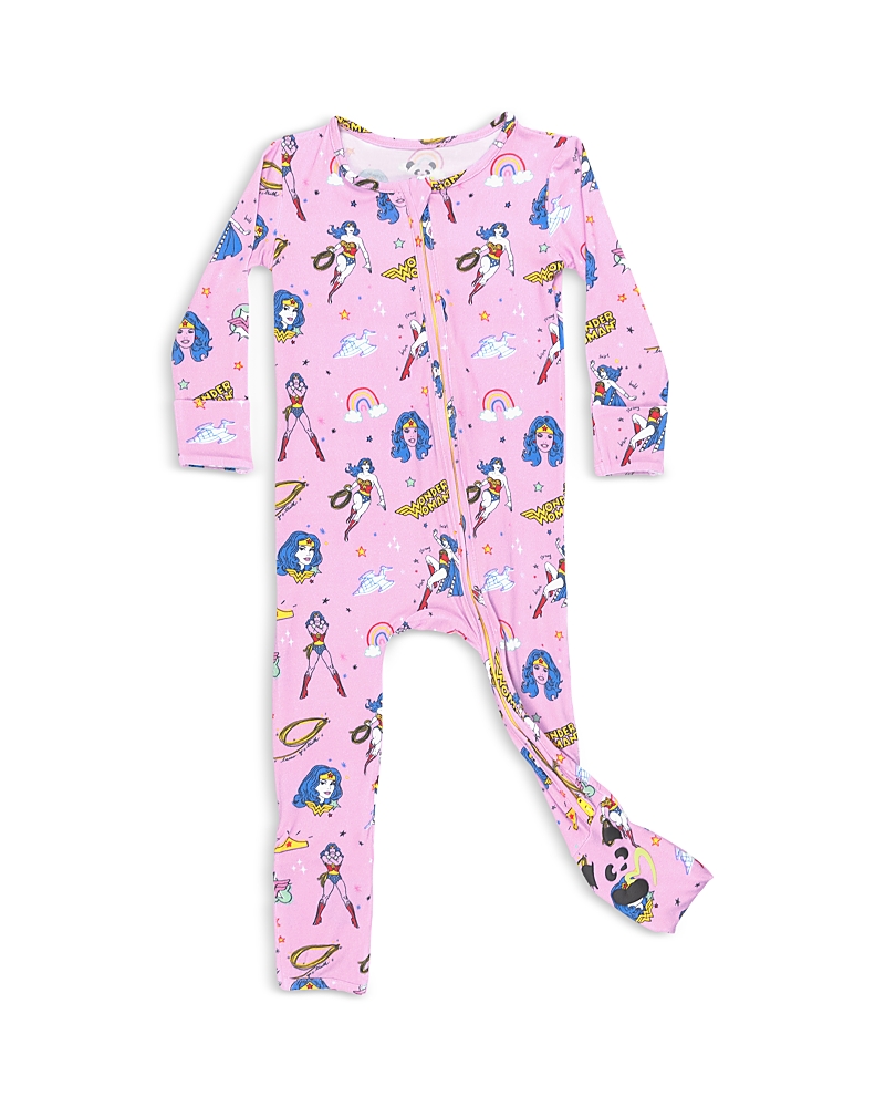Bellabu Bear Girls' Wonder Woman Convertible Footie - Baby In Wonder Woman