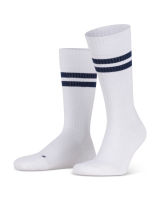 Dynamic Cotton Blend Double Stripe Crew Socks