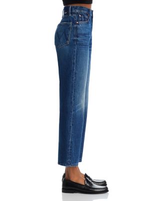 The Rambler High Rise Ankle Straight Jeans in Well Stacked