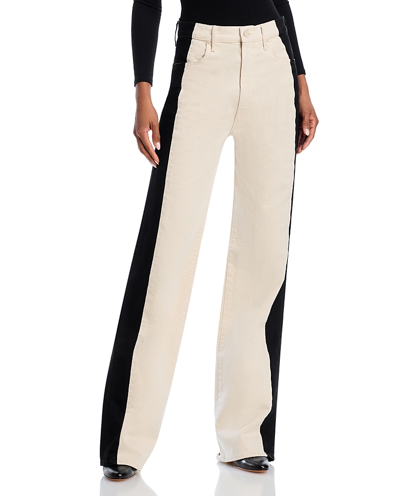 Mother The Tuxedo Maven Heel Sideswipe Pants In Sideswipe