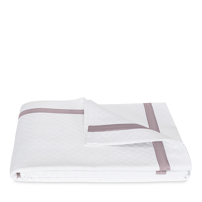 Matouk Lowell Diamond Matelasse Coverlet, Full/queen In Deep Lilac
