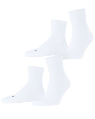 Run Cotton Blend Solid Ribbed Ankle Socks, Pack of 2