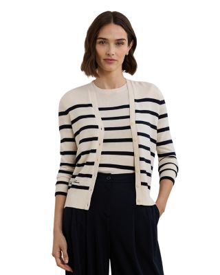 Ralph Lauren - Striped Cotton Blend Cardigan, Regular & Petite