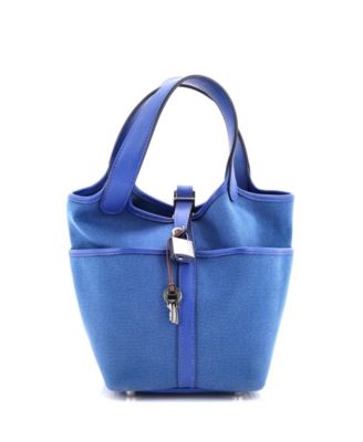 Pre-Owned Hermes Pm Cargo Picotin Lock Bag Canvas and Swift