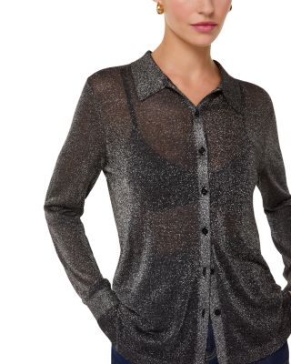 Whistles - Sparkle Knit Collared Shirt