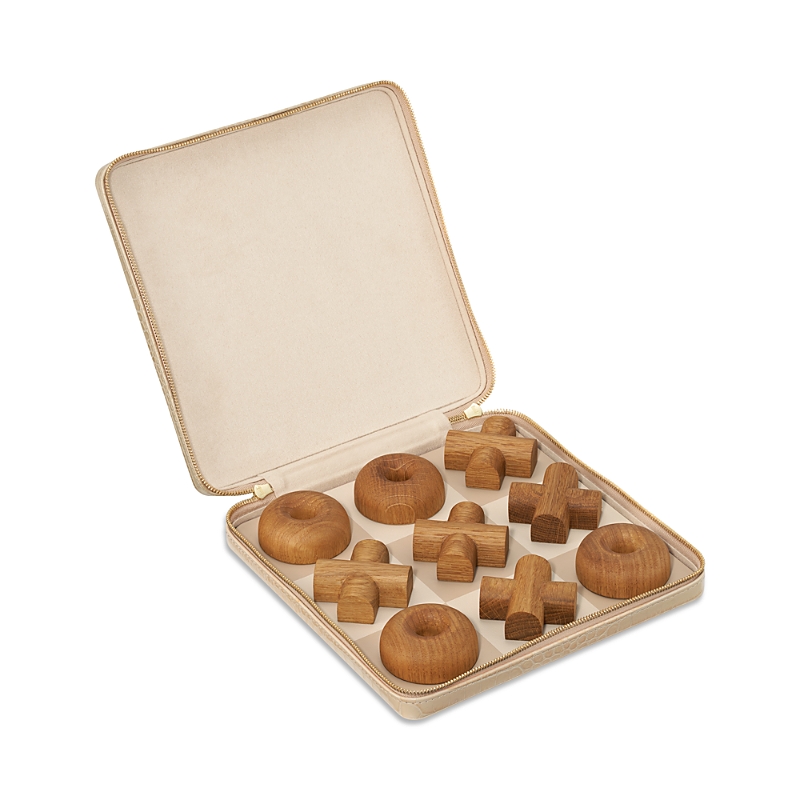 Aerin Enzo Travel Tic Tac Toe Set in Fawn