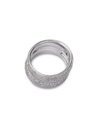 18K White Gold Scalare Diamond Double Row Ring