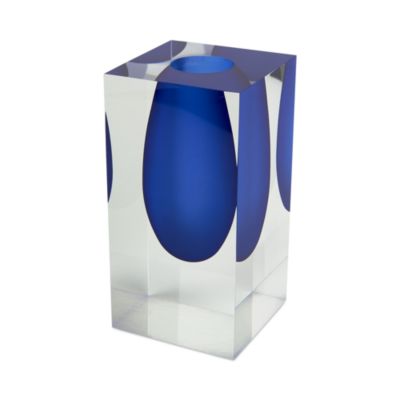 Blue Lucite Vase