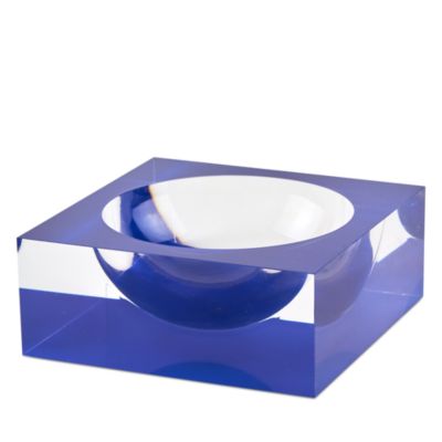 Small Lucite Bowl, Blue