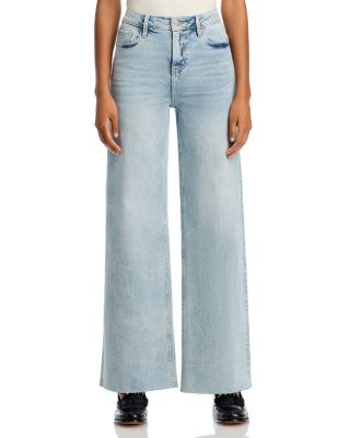 High Rise Wide Leg Jeans in Light Wash - Exclusive