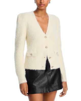 AQUA - Eyelash V Neck Cardigan – Exclusive