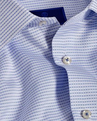 Slim Fit Horizontal Dobby Dress Shirt