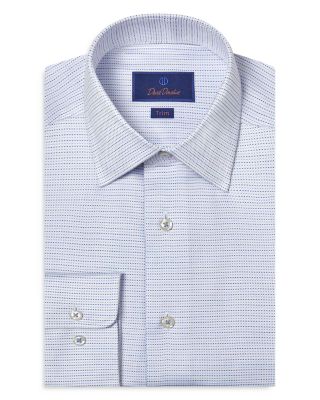 David Donahue - Trim Fit Micro Dobby Dot Dress Shirt