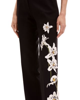 Watercolor Orchid Embellished Pants
