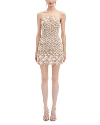 Pearl Embellished Mini Dress