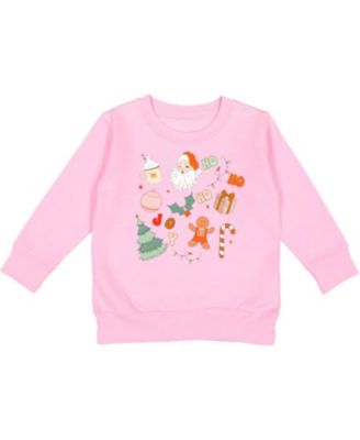 Sweet Wink - Girls' Christmas Doodle Sweatshirt - Little Kid, Big Kid