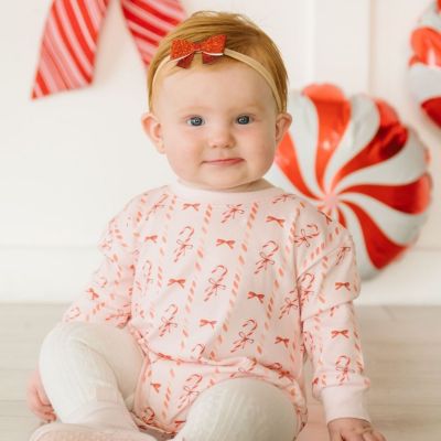  Girls' Red Glitter Christmas Bow Baby Headband - Baby