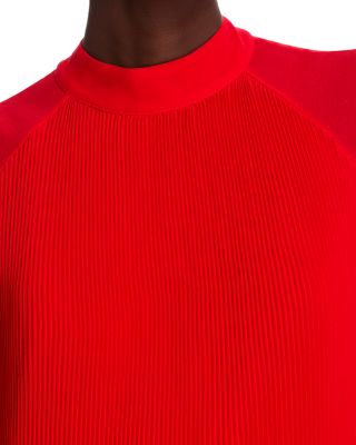 Dolumi High Neck Blouson Sleeve Dress