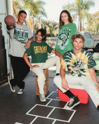  NFL Women&#39;s Green Bay Packers Dual Threat Mock Neck Crop Tee