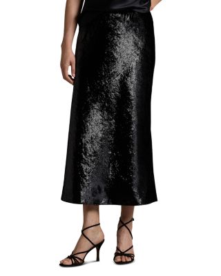 Ralph Lauren - Metallic Velvet Bias Cut Skirt