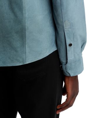 Regular Fit Leather Shirt Jacket