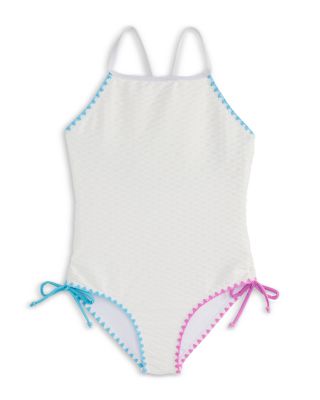 Limeapple - Girls' Sari Textured One Piece Swimsuit - Little Kid, Big Kid