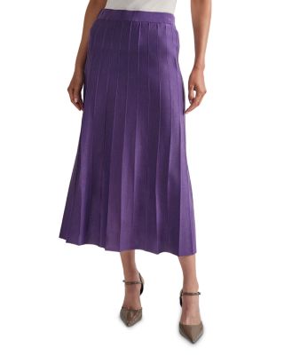 Misook - A Line Tonal Rib Knit Maxi Skirt