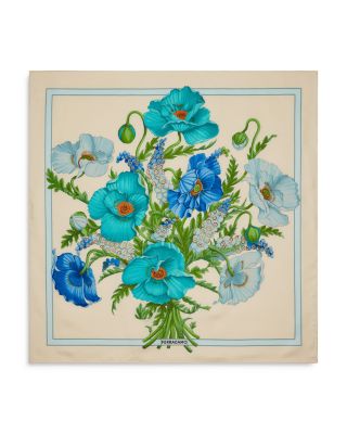 FERRAGAMO - Poppies Silk Scarf