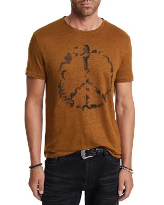 John Varvatos - Peace Graphic Print Linen Tee