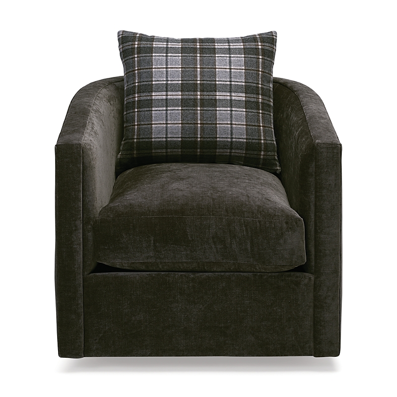 Massoud Lavon Swivel Chair In Drew