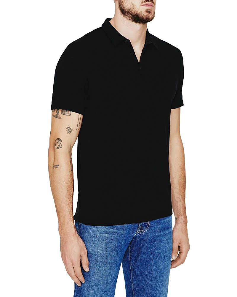 Ag Bryce Short Sleeve Polo Shirt In True Black