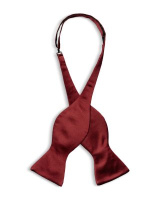 Satin Self Tied Bow Tie