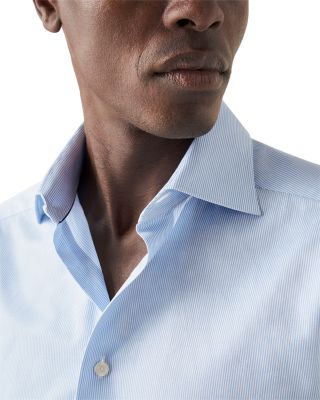 Contemporary Fit Fine Striped Twill Shirt