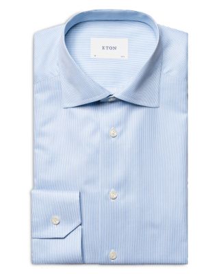 Slim Fit Fine Striped Twill Shirt