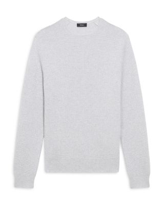 Long Sleeve Crewneck Herringbone Knit Sweater