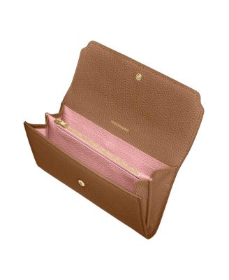 Long Leather Flap Wallet